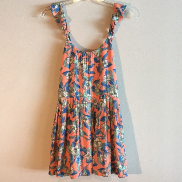 Free People A-line Cutout Dress Floral Swing Mini - Picture 2 of 8
